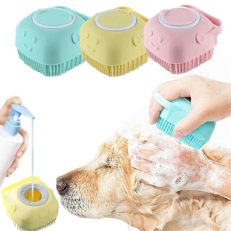 Pet shower brush dog massage brush pet massage glove cat grooming brush pet product bathing tool - Firstpetcentral