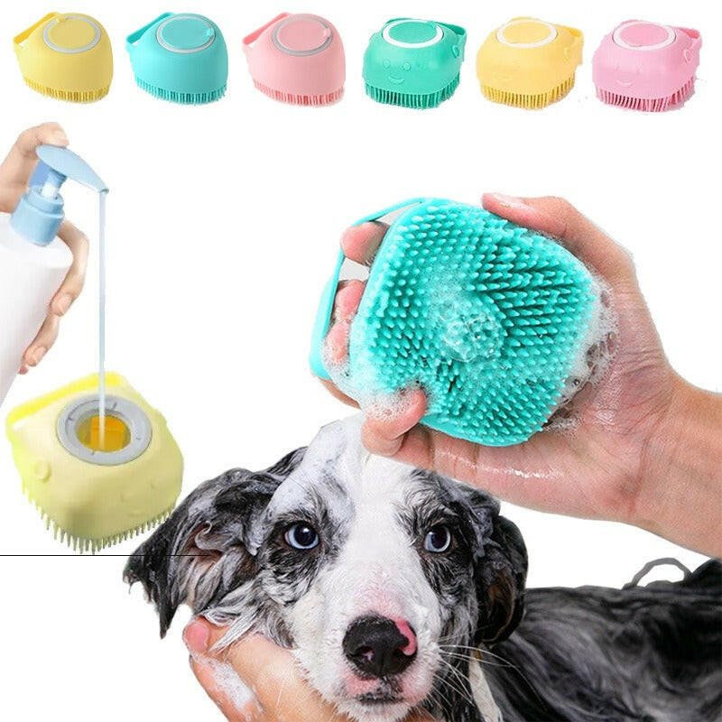 Pet shower brush dog massage brush pet massage glove cat grooming brush pet product bathing tool - Firstpetcentral