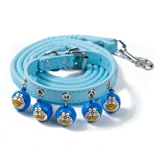 Pet Supplies Cartoon Bells Cat and Dog Collars Cat Collars Teddy Bells Dog Chain Leash Set - Firstpetcentral