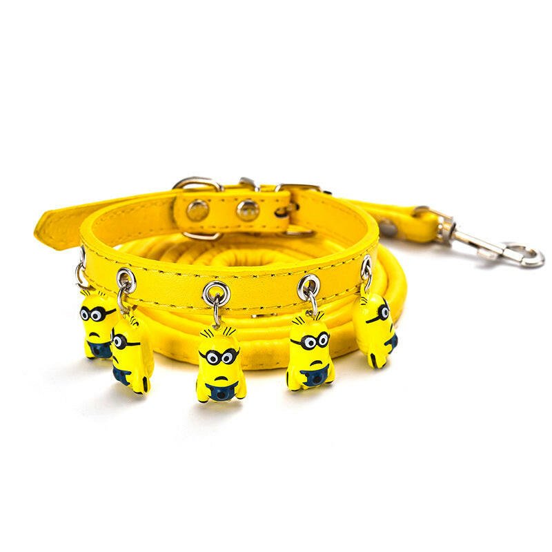 Pet Supplies Cartoon Bells Cat and Dog Collars Cat Collars Teddy Bells Dog Chain Leash Set - Firstpetcentral