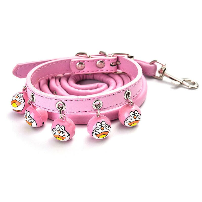 Pet Supplies Cartoon Bells Cat and Dog Collars Cat Collars Teddy Bells Dog Chain Leash Set - Firstpetcentral