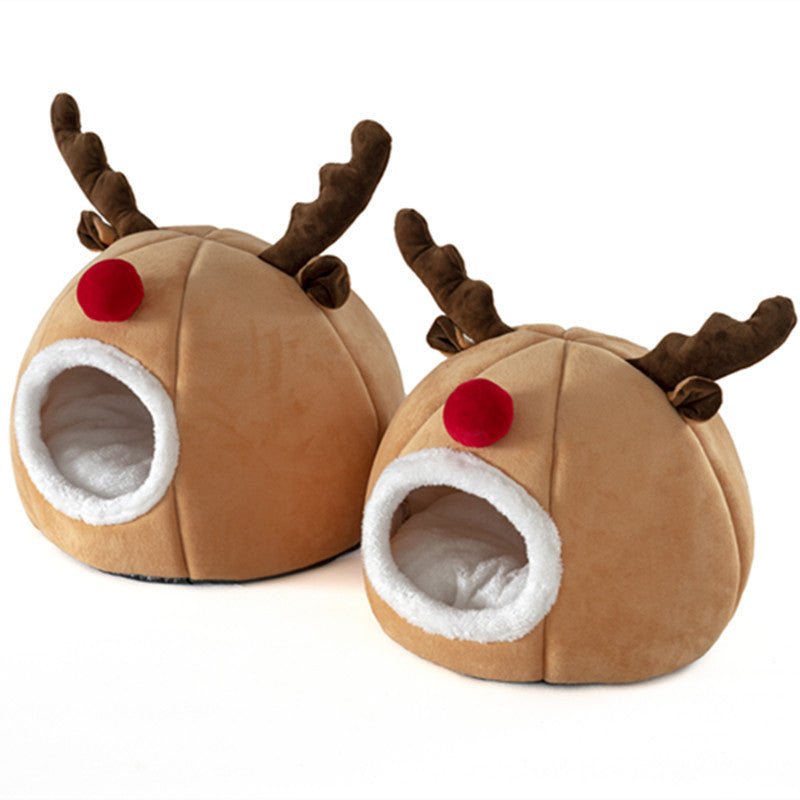 Pet tent Christmas reindeer kennel - Firstpetcentral