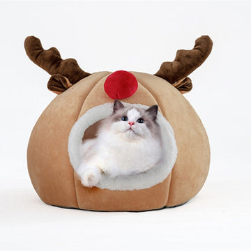 Pet tent Christmas reindeer kennel - Firstpetcentral