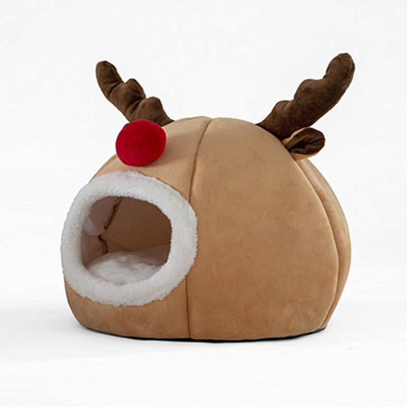 Pet tent Christmas reindeer kennel - Firstpetcentral