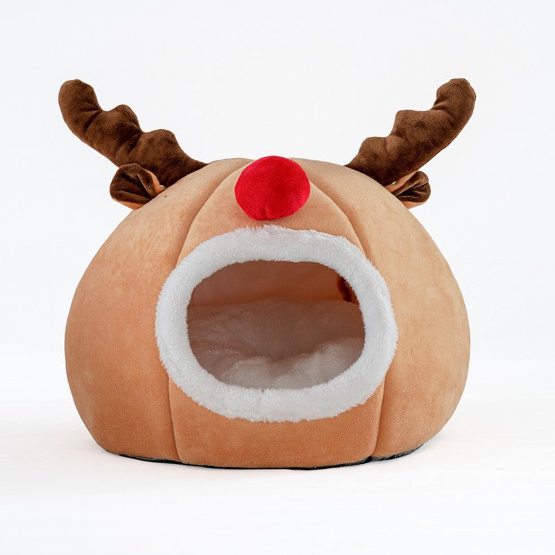 Pet tent Christmas reindeer kennel - Firstpetcentral