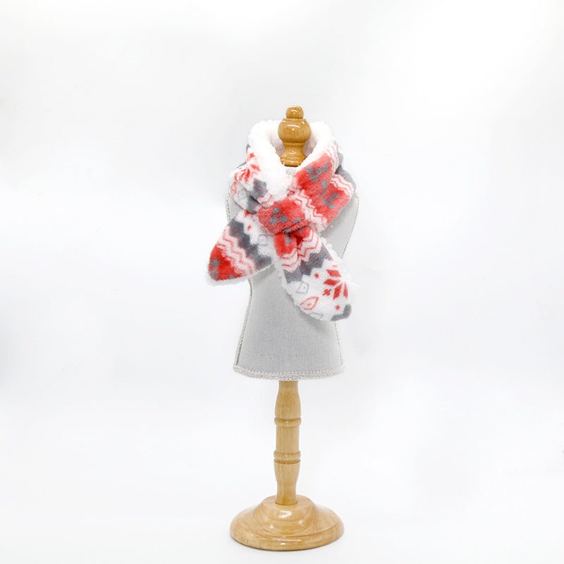 Plush Christmas Pet Warm Scarf - Firstpetcentral