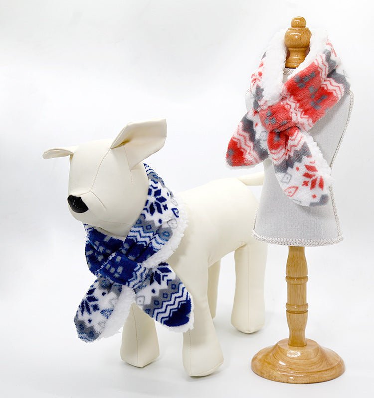 Plush Christmas Pet Warm Scarf - Firstpetcentral