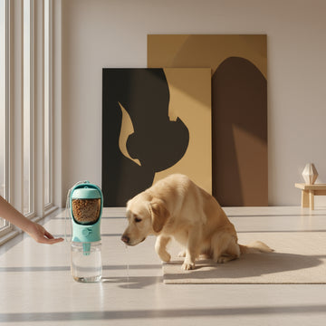Portable Pet Water Bottle & Food Container – Travel Feeder for Dogs & Cats - Firstpetcentral