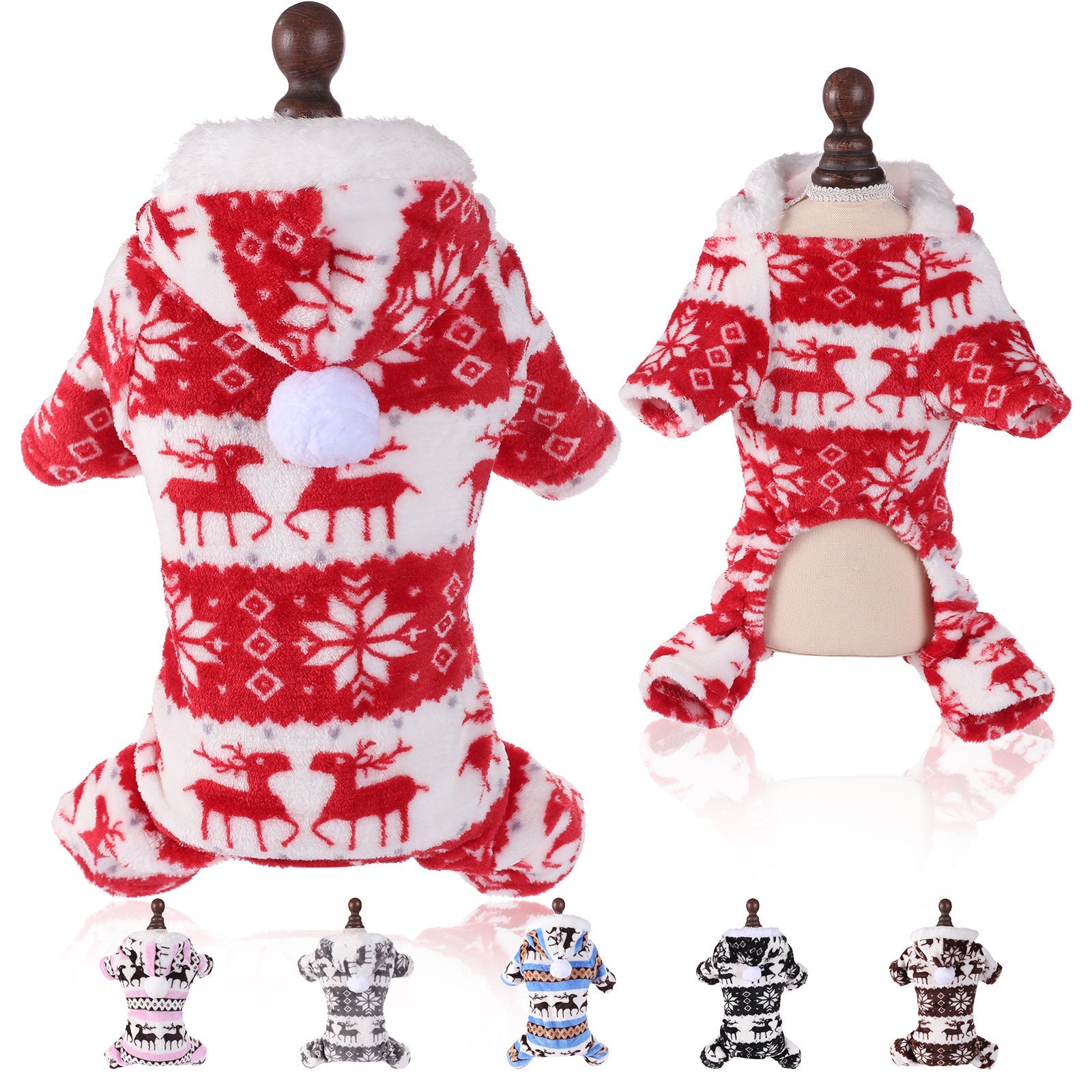 Puppy Clothes Super Soft Coral Fleece Pet Clothes Christmas Outfit - Firstpetcentral