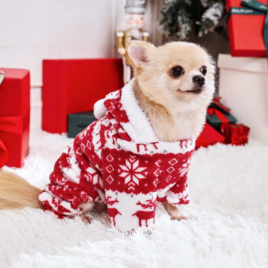 Puppy Clothes Super Soft Coral Fleece Pet Clothes Christmas Outfit - Firstpetcentral