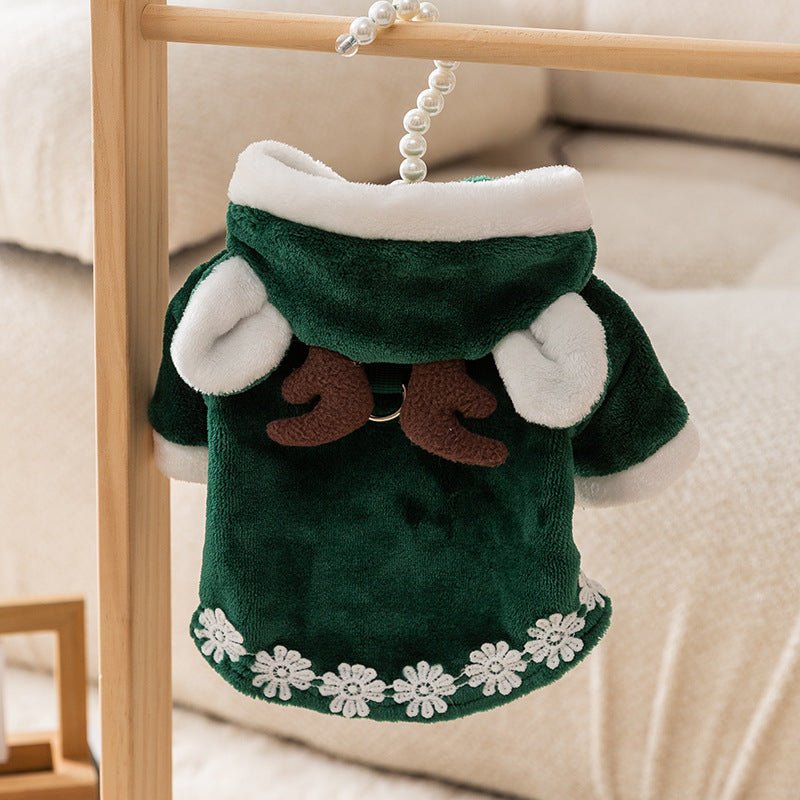 Puppy Dog Autumn And Winter Christmas Elk Pet Sweater - Firstpetcentral