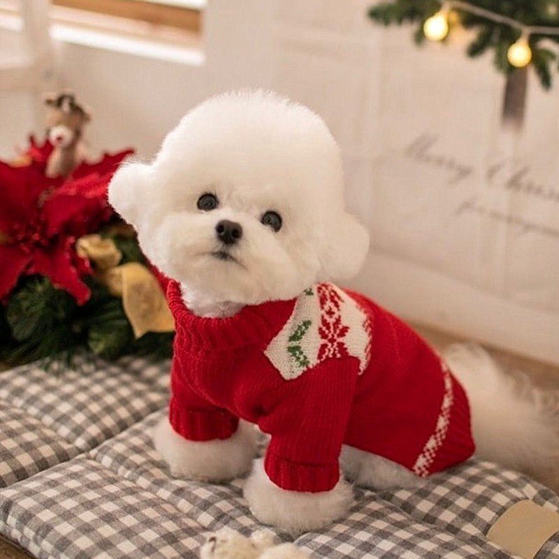 Puppy Dog Autumn And Winter Christmas Elk Pet Sweater - Firstpetcentral