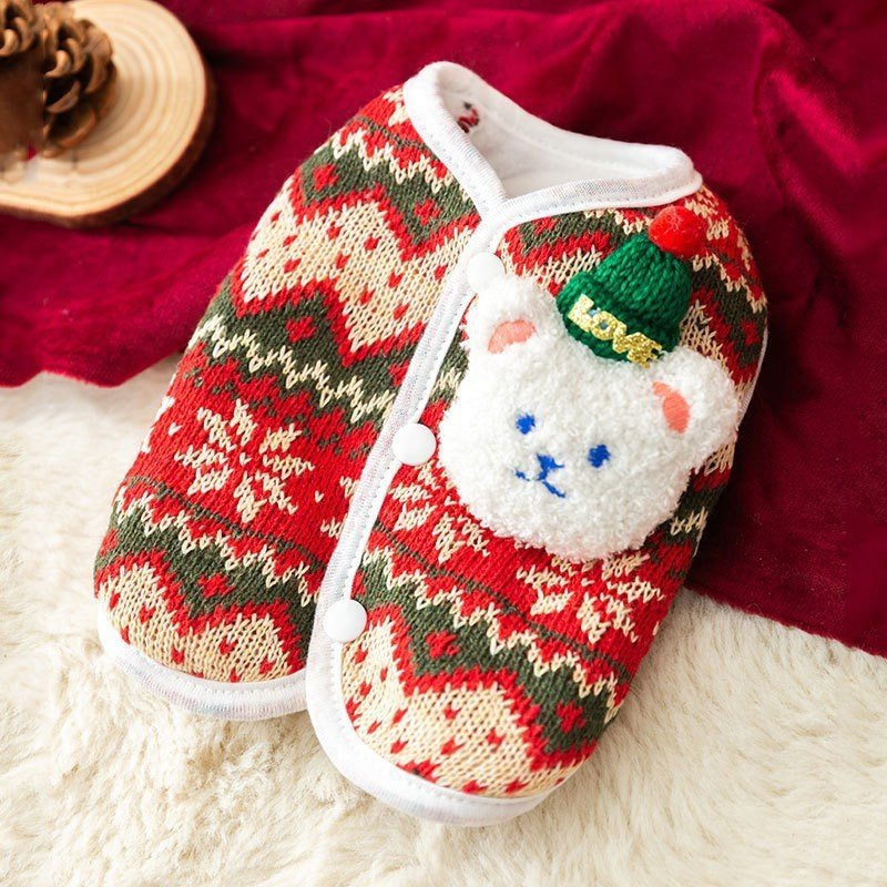Puppy Dog Autumn And Winter Christmas Elk Pet Sweater - Firstpetcentral