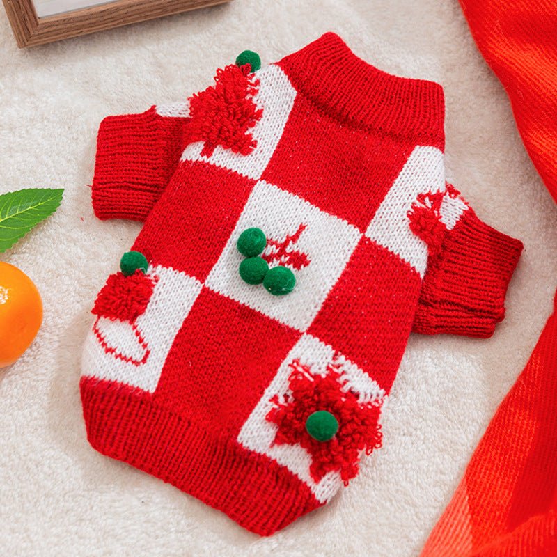 Puppy Dog Autumn And Winter Christmas Elk Pet Sweater - Firstpetcentral