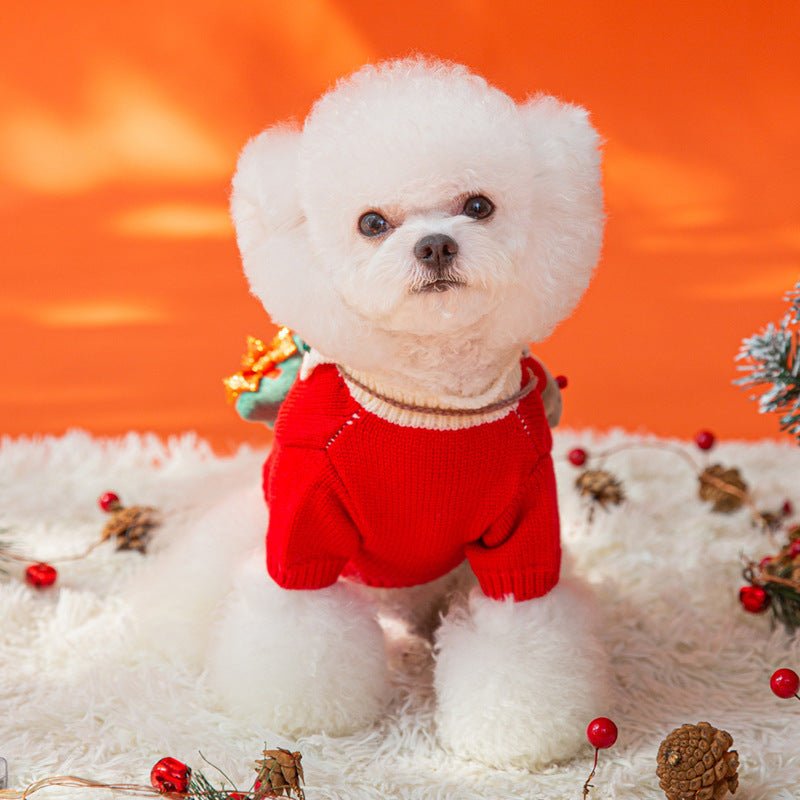 Puppy Dog Autumn And Winter Christmas Elk Pet Sweater - Firstpetcentral