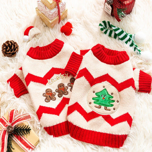 Puppy Dog Autumn And Winter Christmas Elk Pet Sweater - Firstpetcentral