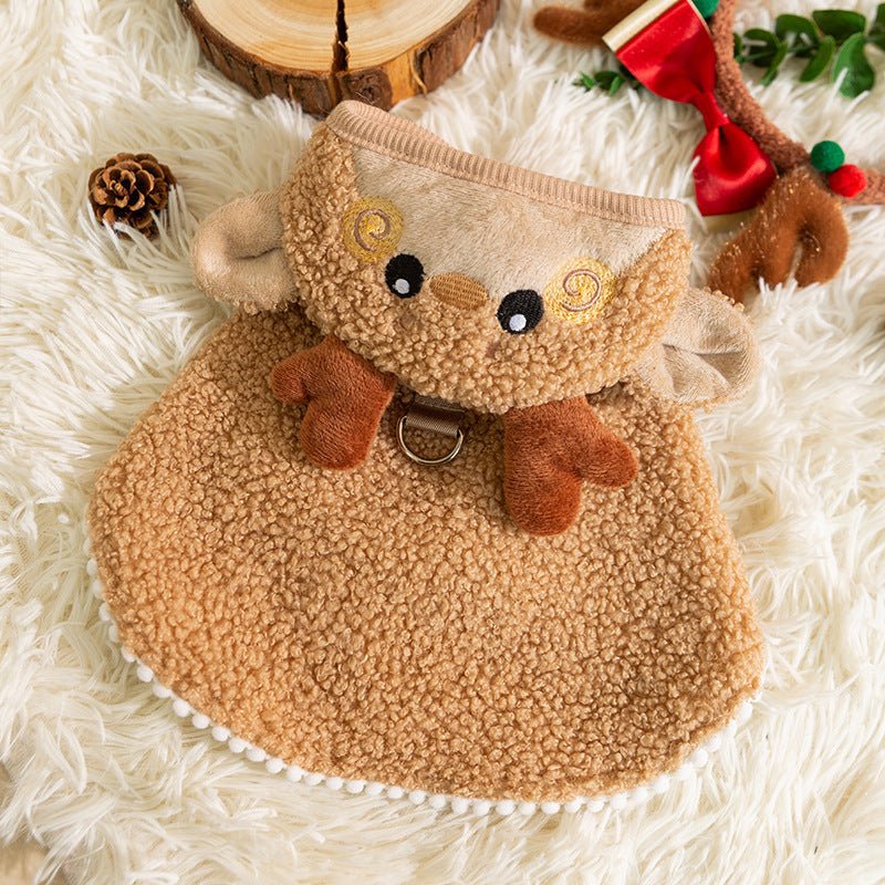 Puppy Dog Autumn And Winter Christmas Elk Pet Sweater - Firstpetcentral