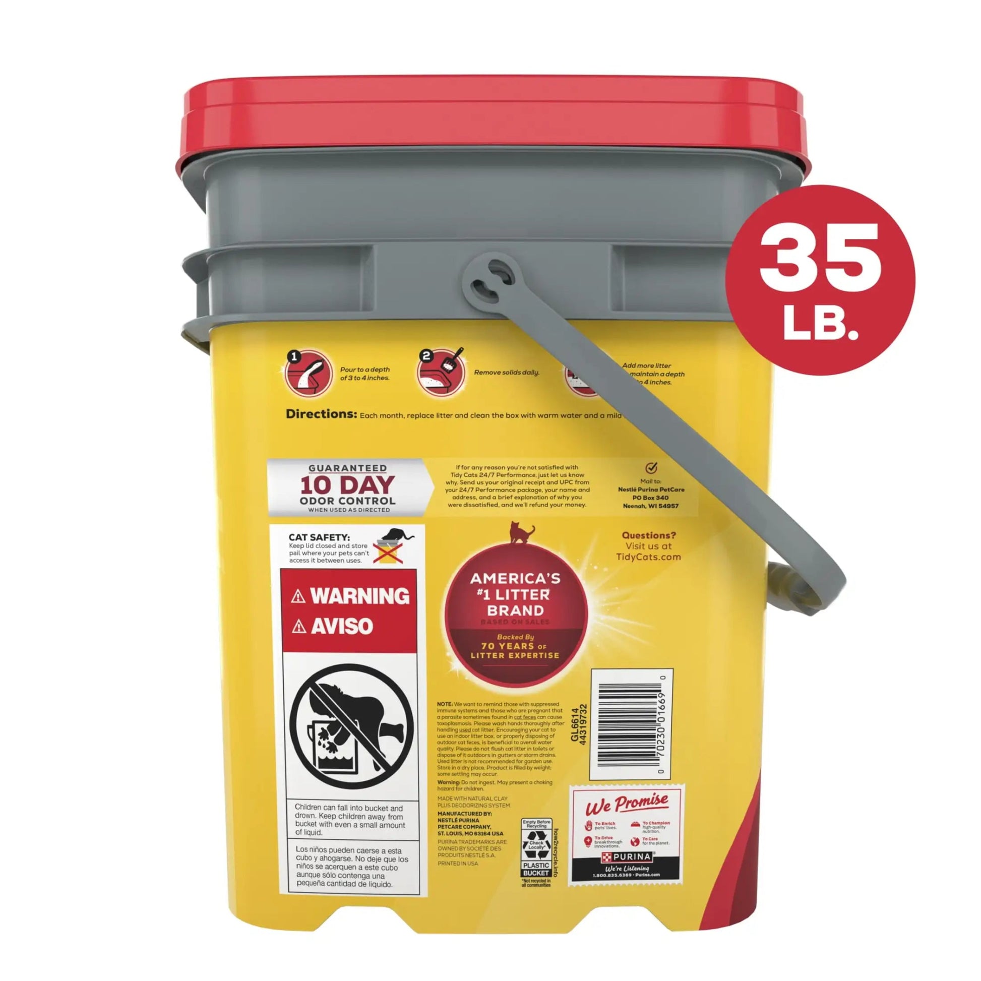 Purina 24/7 Clumping Cat Litter, Low Dust, Deodorizing, 35 lb. Pail - Firstpetcentral