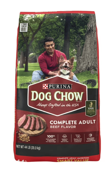 Purina Dog Chow Complete Adult Dry Dog Food, High Protein Real Beef, 44 lb Bag - Firstpetcentral