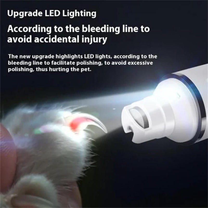 Quiet Rechargeable Dog Cat Nail Grinder - Firstpetcentral