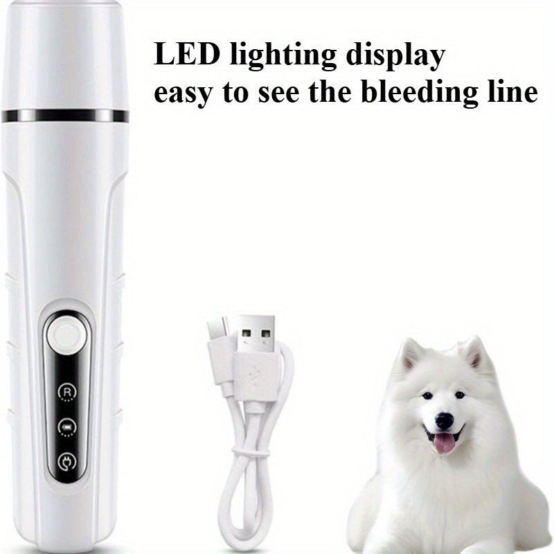 Quiet Rechargeable Dog Cat Nail Grinder - Firstpetcentral