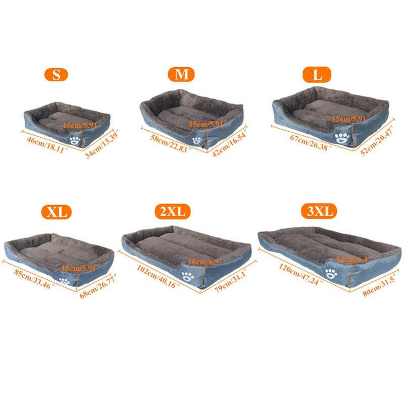 S - 3XL 9 Colors Paw Pet Sofa Dog Beds Waterproof Bottom Soft Fleece Warm Cat Bed House Petshop cama perro - Firstpetcentral