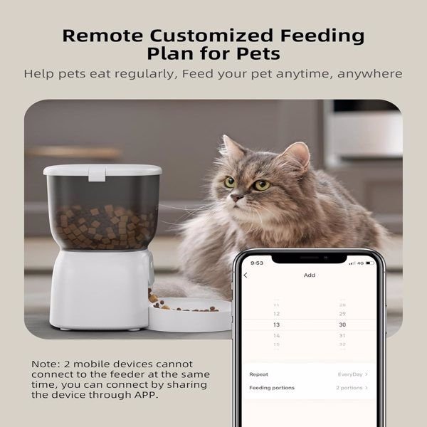 Smart WiFi Cat Feeder – 4L Automatic Pet Dispenser with App Limited Stock! - Firstpetcentral
