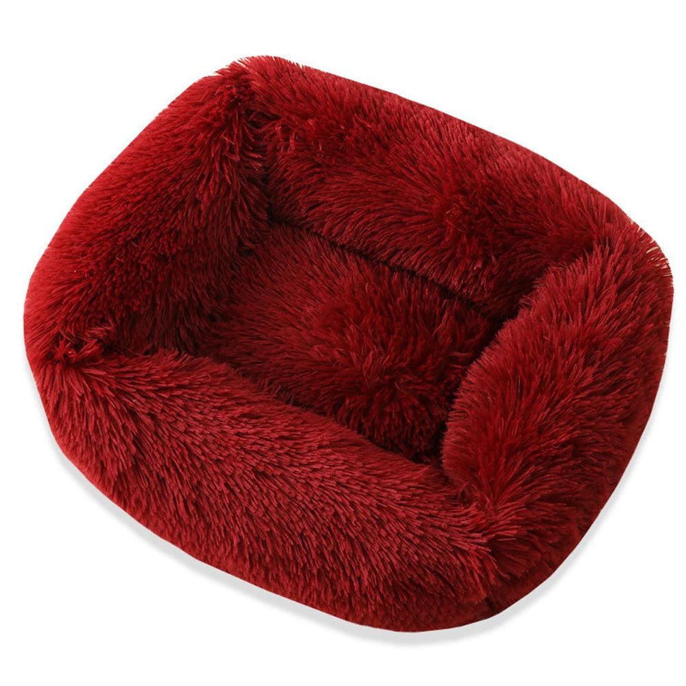 Square Dog Bed Long Plush Solid Color Pet Beds For Little Medium Large Pets Super Soft Winter Warm Sleeping Mats For Dogs Cats - Firstpetcentral