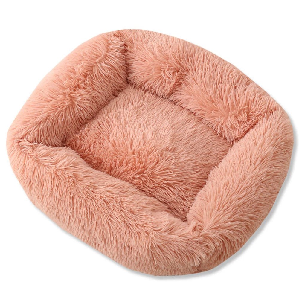 Square Dog Bed Long Plush Solid Color Pet Beds For Little Medium Large Pets Super Soft Winter Warm Sleeping Mats For Dogs Cats - Firstpetcentral