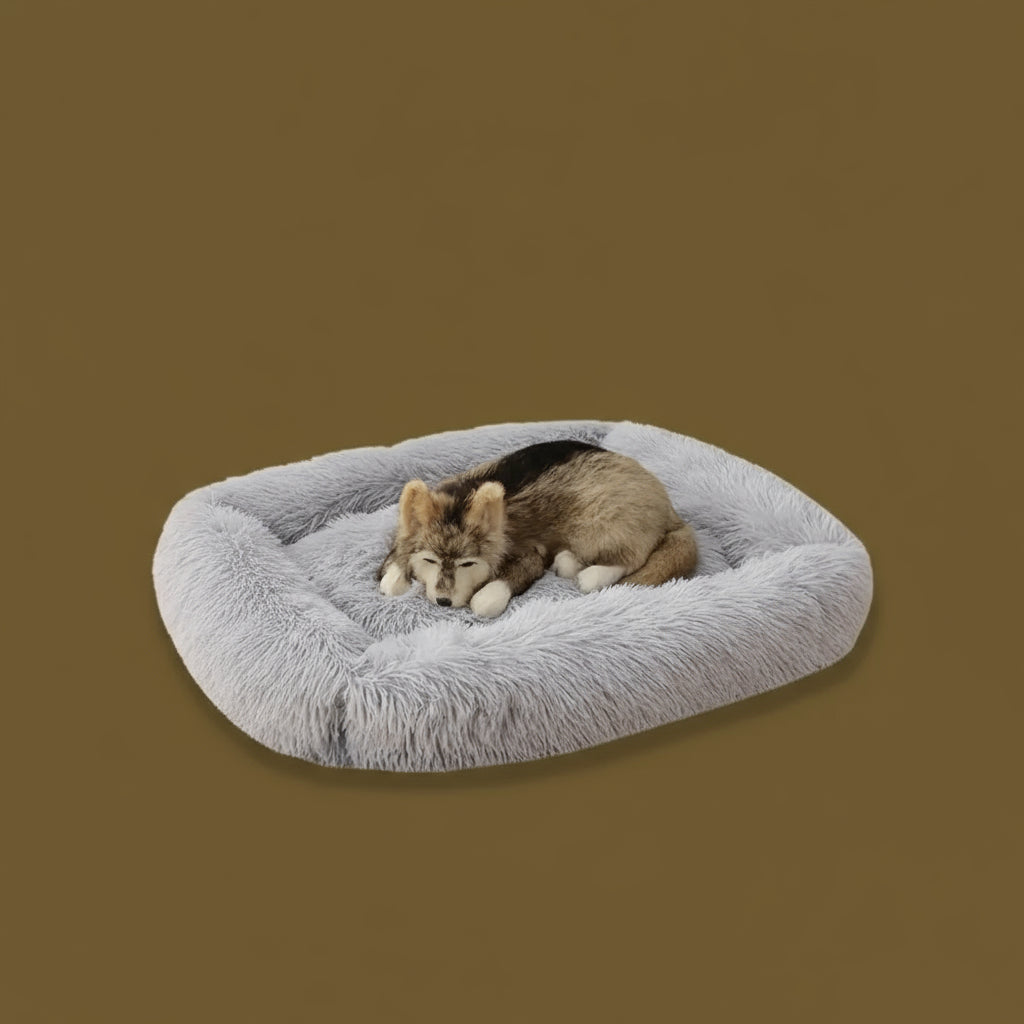 Square Dog Bed Long Plush Solid Color Pet Beds For Little Medium Large Pets Super Soft Winter Warm Sleeping Mats For Dogs Cats - Firstpetcentral