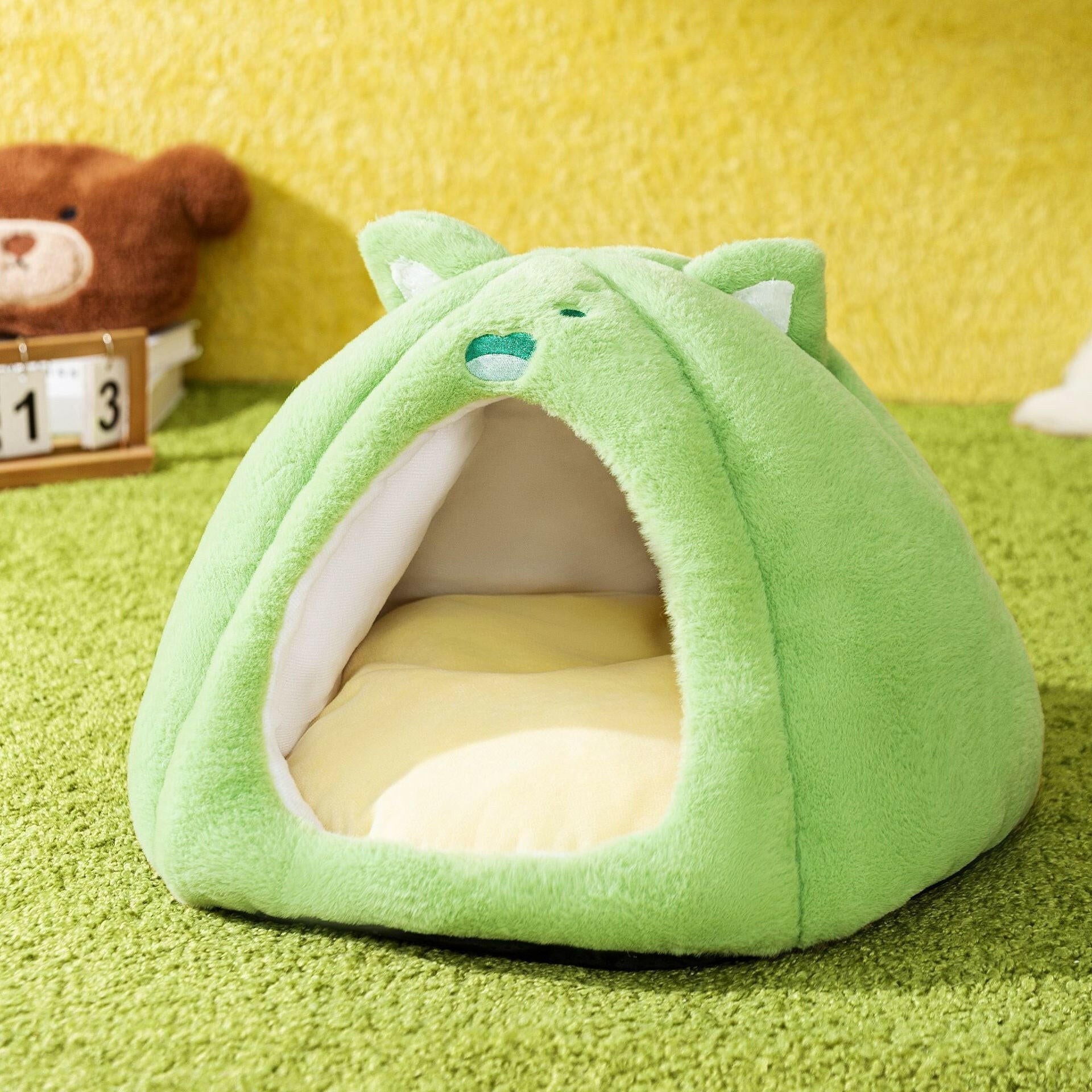 Toast bread pet cat bed open semi closed autumn and winter warm cat bed dog bed cat bed - Firstpetcentral