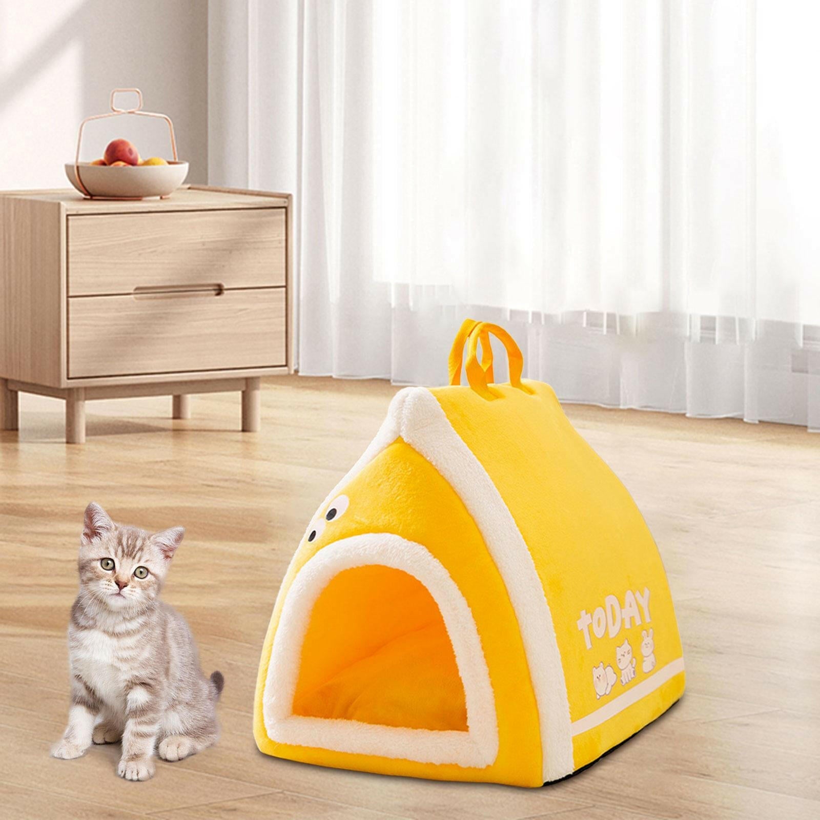 Toast bread pet cat bed open semi closed autumn and winter warm cat bed dog bed cat bed - Firstpetcentral