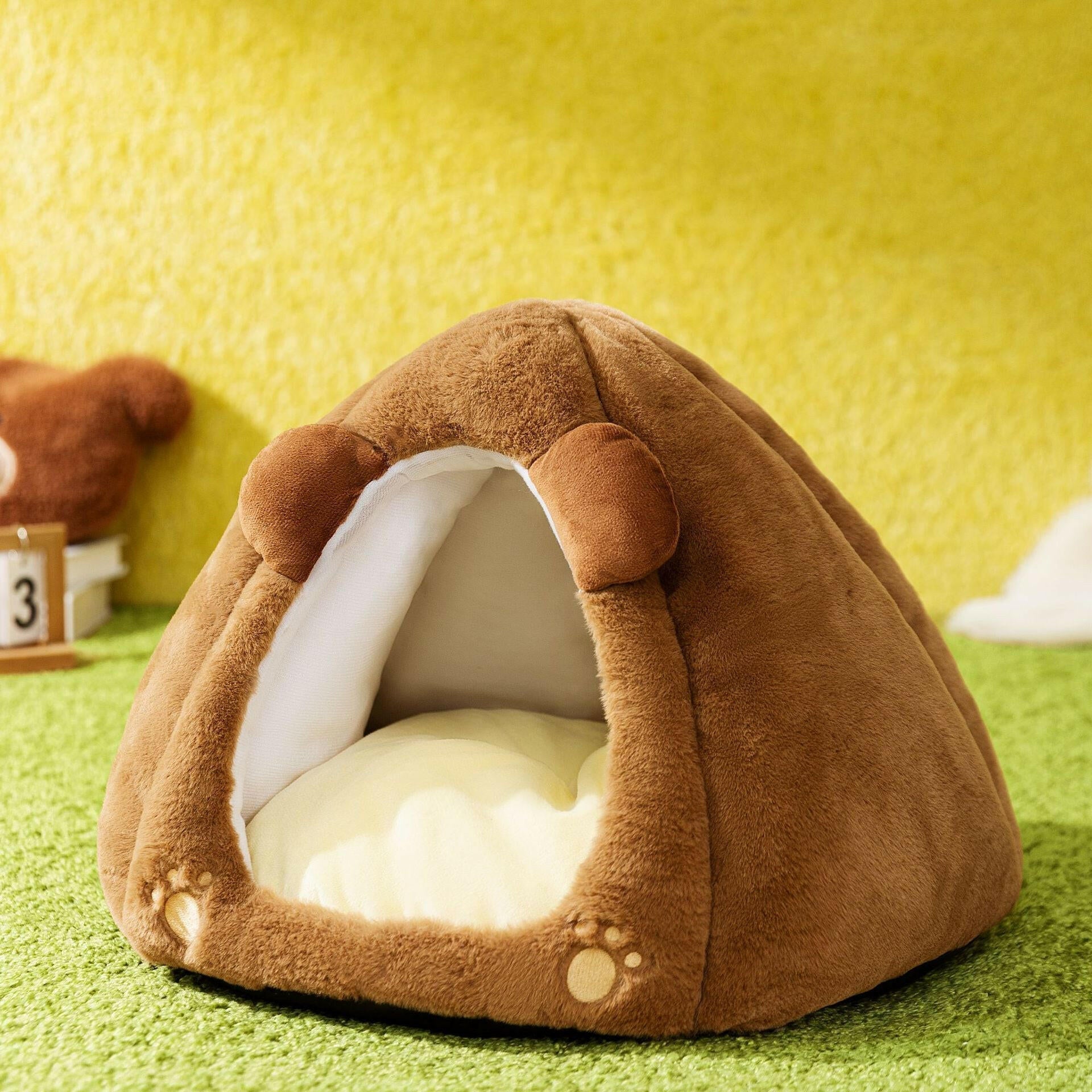Toast bread pet cat bed open semi closed autumn and winter warm cat bed dog bed cat bed - Firstpetcentral