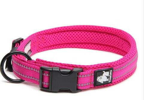 Truelove Adjustable Nylon Dog Collars Mesh Padded Reflective Collar Pet - Firstpetcentral