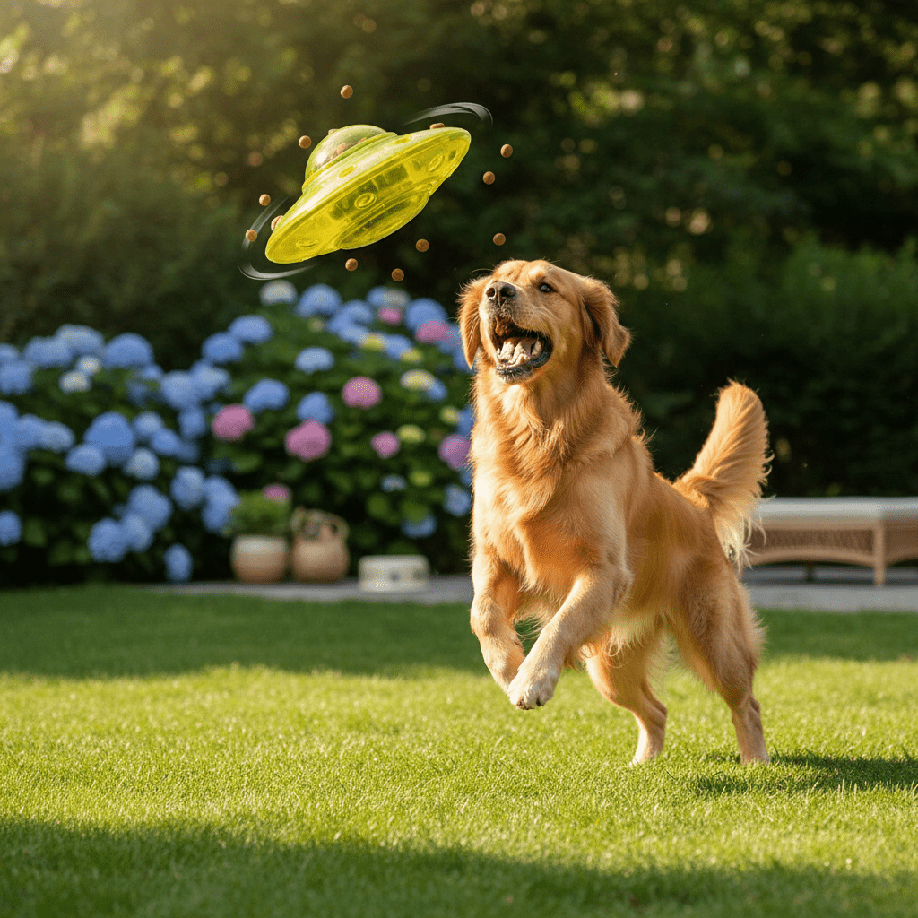 Ultra - Tough 3 - in - 1 UFO Treat Dispenser & Chew Toy - Firstpetcentral