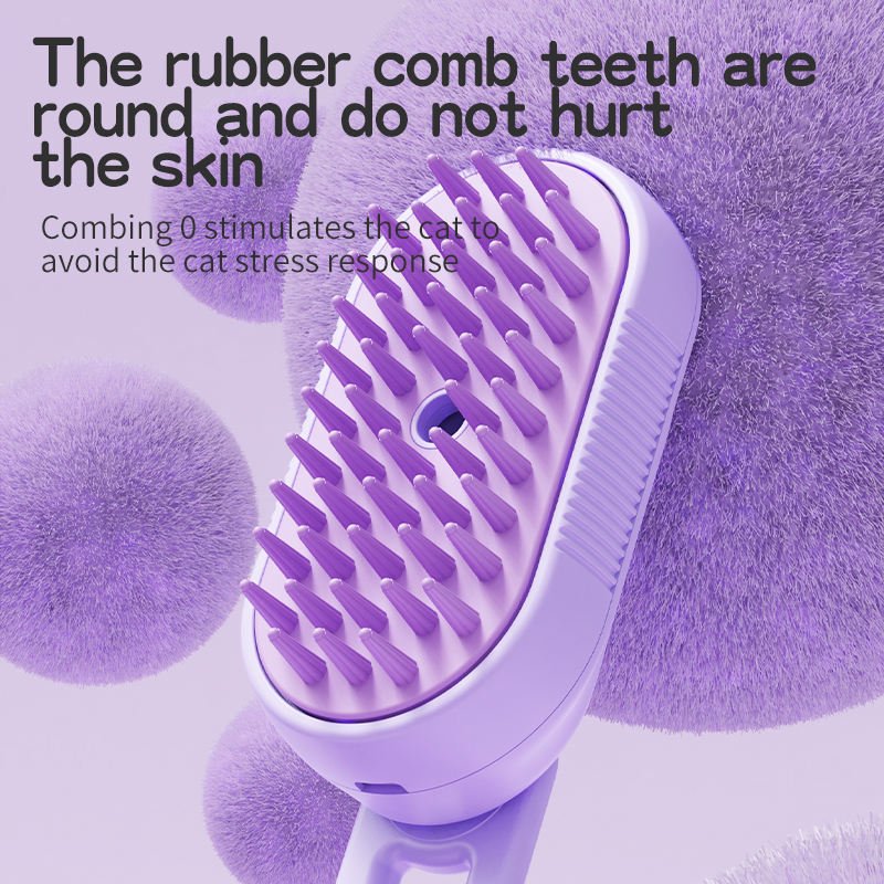 USB Rechargeable Cat Comb Pet Care Cleaning Massage Remover Electric Spray Steam Massage Comb Brush Pet Grooming Brush with Water Tank - Firstpetcentral
