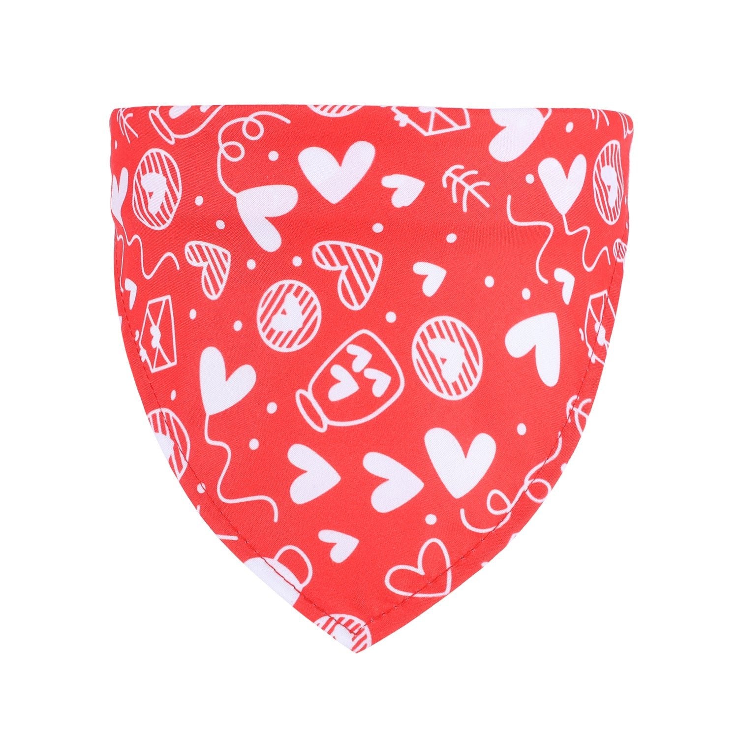 Valentine's Day Pet Bandana Bib - Drool & Saliva Towel for Dogs & Cats - Firstpetcentral