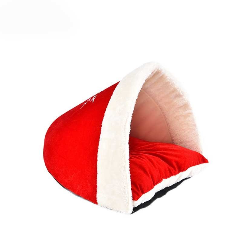 Warm Cotton Christmas Igloo Pet Nest Mat - Firstpetcentral