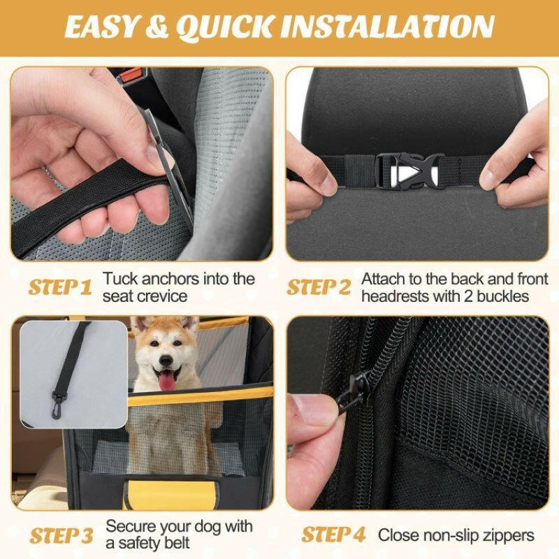 Waterproof Pet Seat Protector – Dog Car Seat Cover for Back Seat Travel - Firstpetcentral