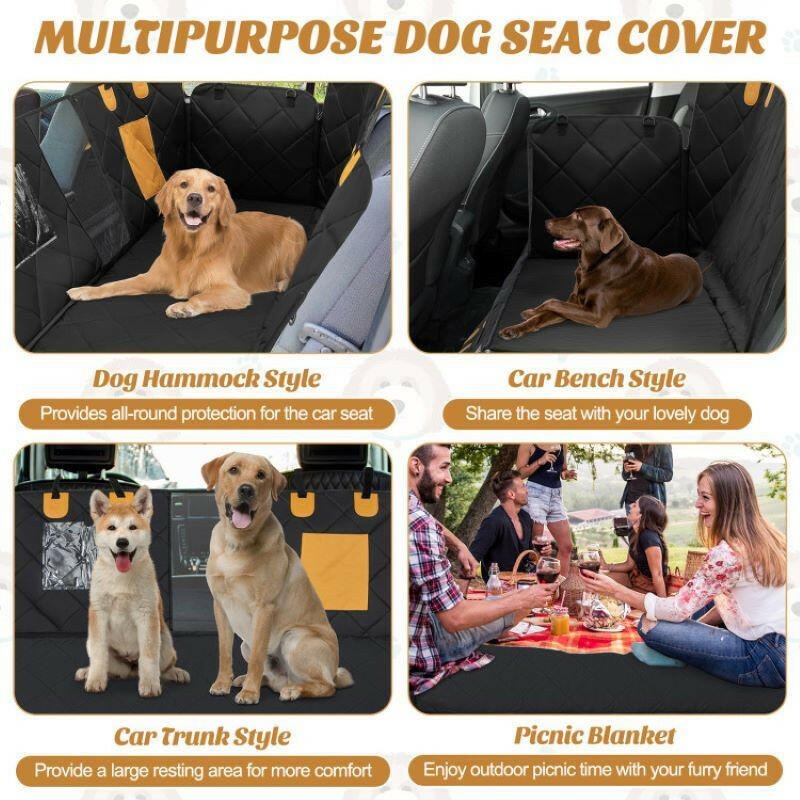 Waterproof Pet Seat Protector – Dog Car Seat Cover for Back Seat Travel - Firstpetcentral