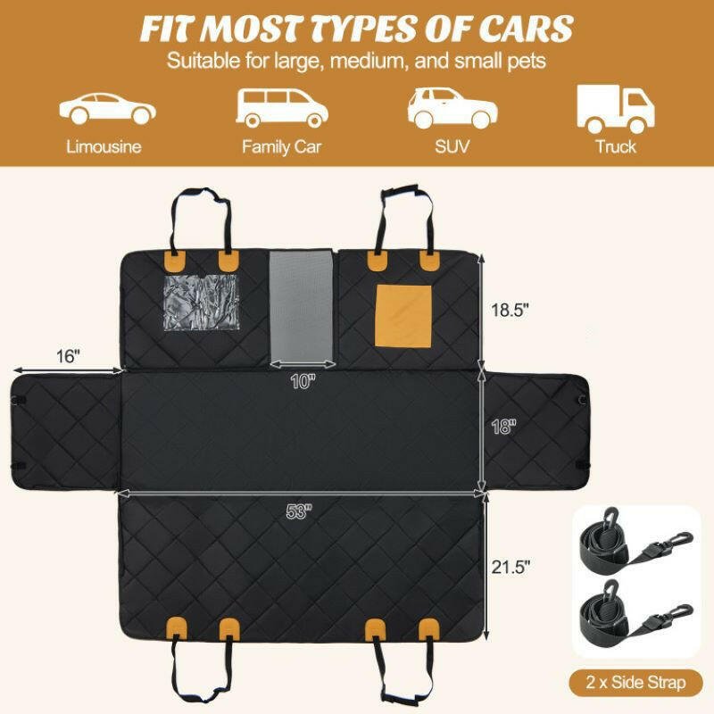 Waterproof Pet Seat Protector – Dog Car Seat Cover for Back Seat Travel - Firstpetcentral