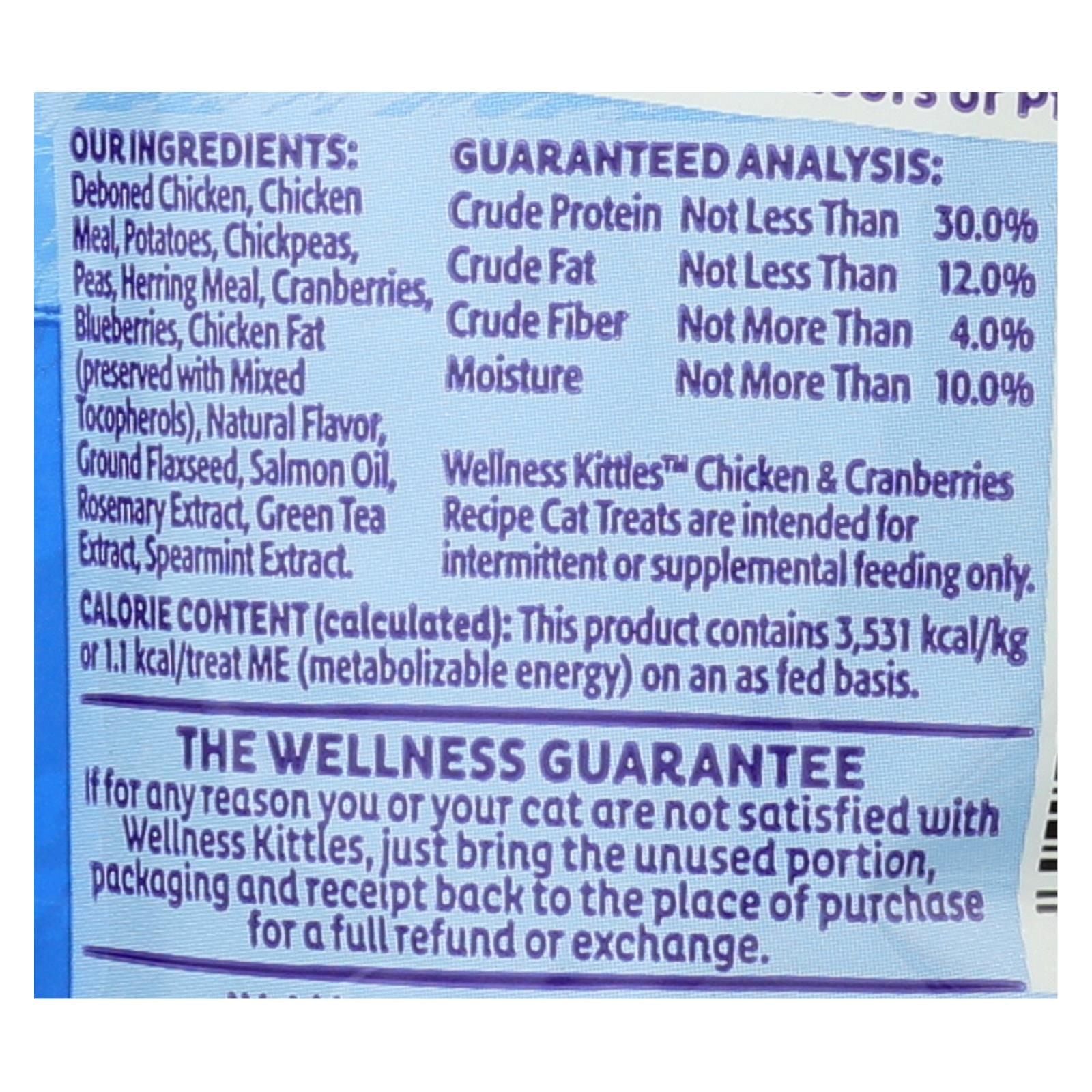 Wellness Pet Products Cat Treat - Kittles - Chicken & Cranberries - Case Of 14 - 2 Oz - Firstpetcentral