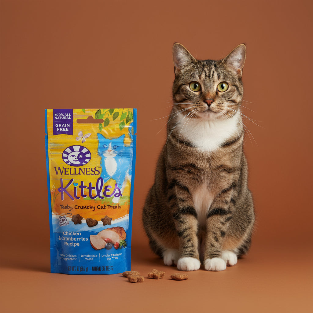 Wellness Pet Products Cat Treat - Kittles - Chicken & Cranberries - Case Of 14 - 2 Oz - Firstpetcentral